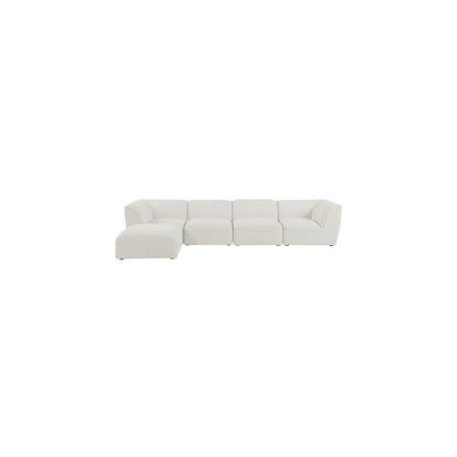 Miramar Cream Durable Linen Textured Modular Sectional