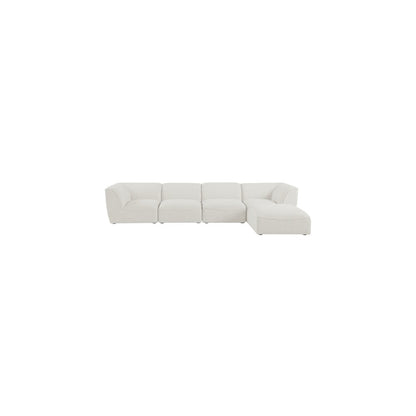 Miramar Cream Durable Linen Textured Modular Sectional