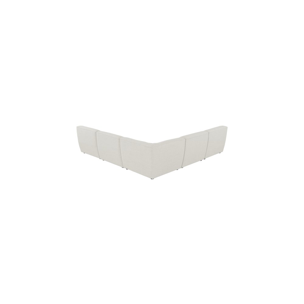 Miramar Cream Durable Linen Textured Modular Sectional