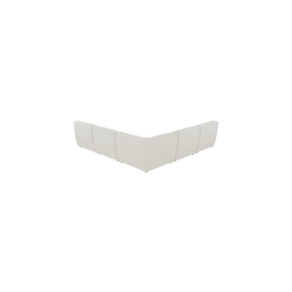 Miramar Cream Durable Linen Textured Modular Sectional