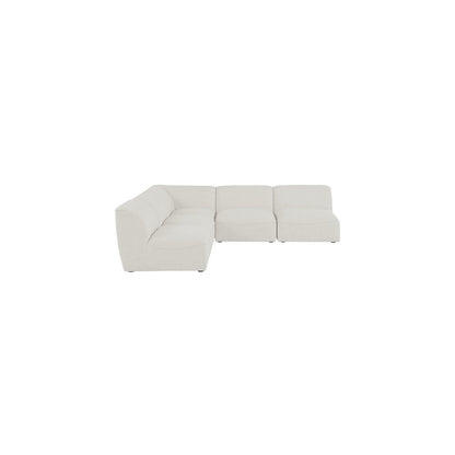 Miramar Cream Durable Linen Textured Modular Sectional