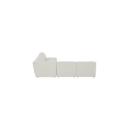 Miramar Cream Durable Linen Textured Modular Sectional
