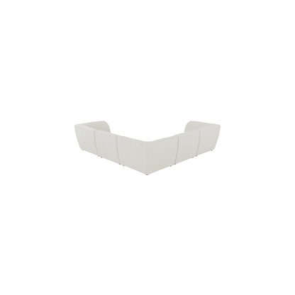 Miramar Cream Durable Linen Textured Modular Sectional