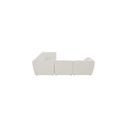 Miramar Cream Durable Linen Textured Modular Sectional