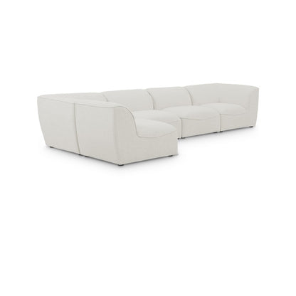 Miramar Cream Durable Linen Textured Modular Sectional
