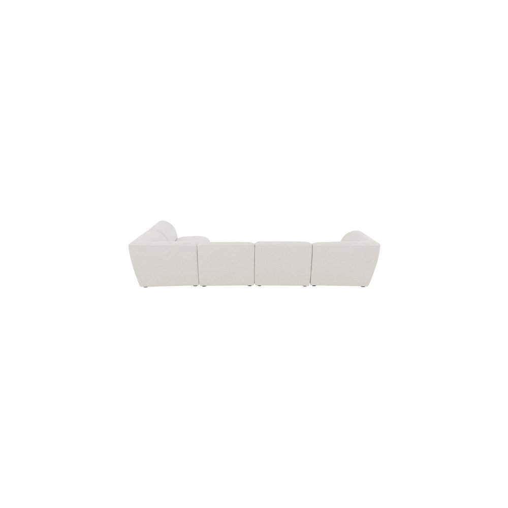 Miramar Cream Durable Linen Textured Modular Sectional