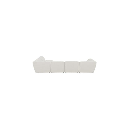 Miramar Cream Durable Linen Textured Modular Sectional