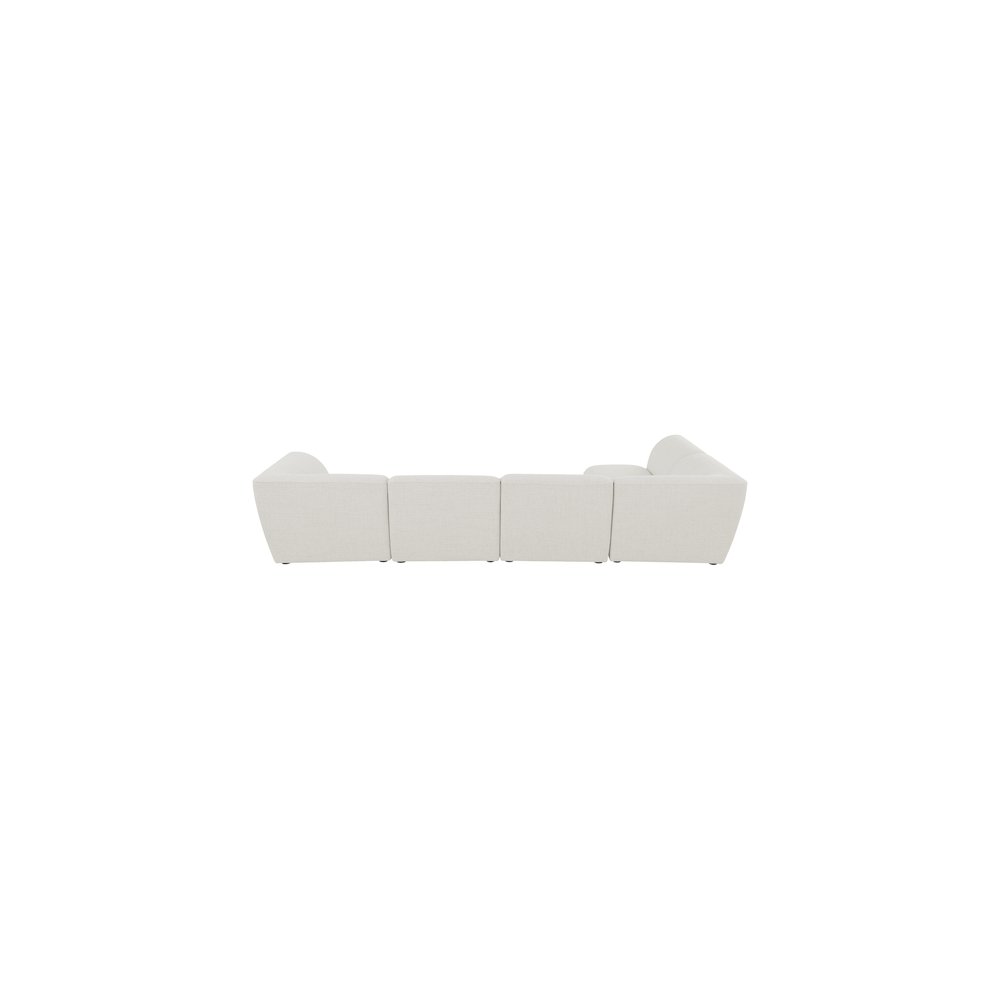 Miramar Cream Durable Linen Textured Modular Sectional