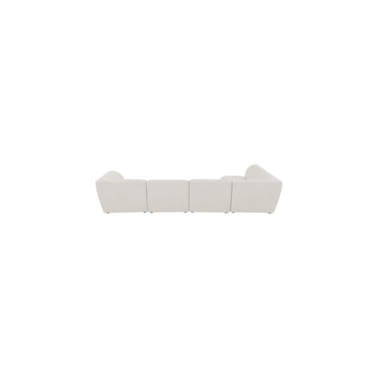 Miramar Cream Durable Linen Textured Modular Sectional