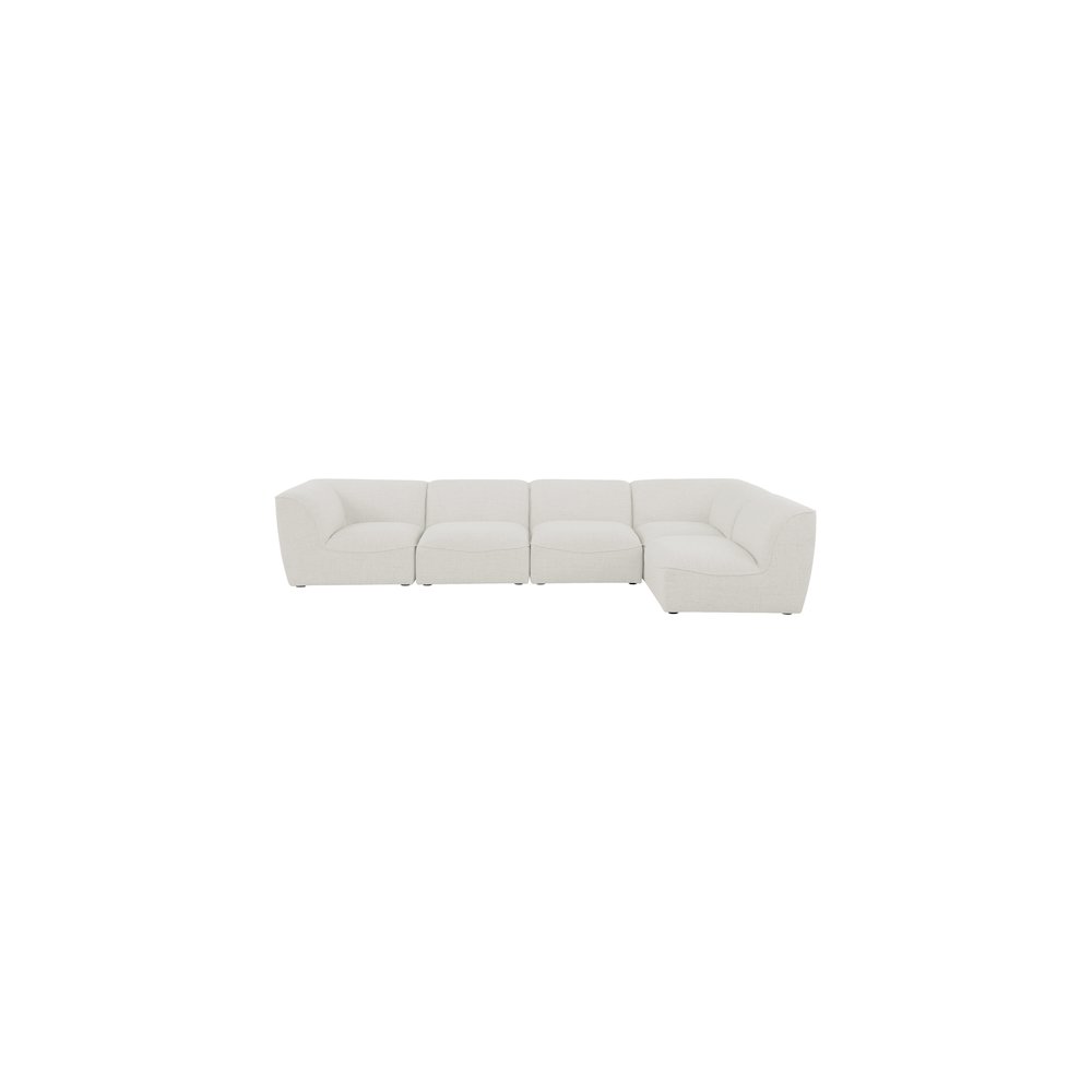 Miramar Cream Durable Linen Textured Modular Sectional
