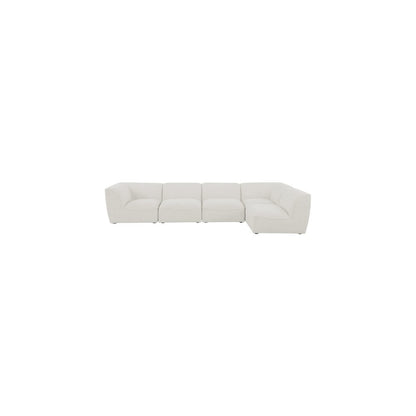 Miramar Cream Durable Linen Textured Modular Sectional