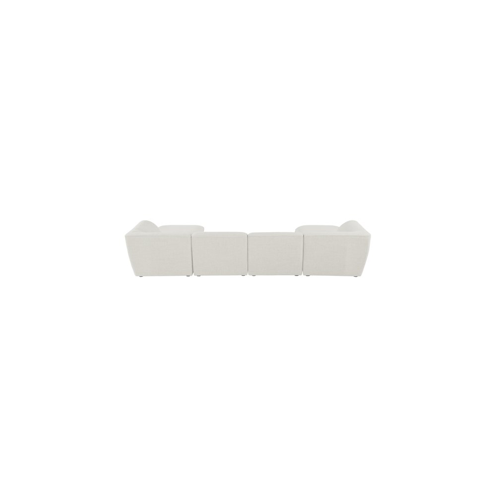 Miramar Cream Durable Linen Textured Modular Sectional