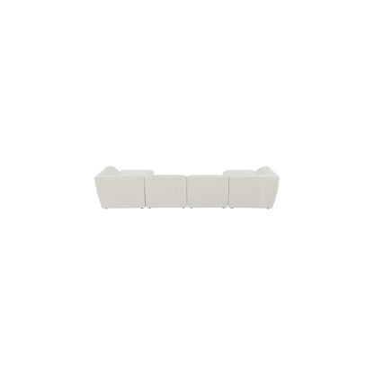 Miramar Cream Durable Linen Textured Modular Sectional