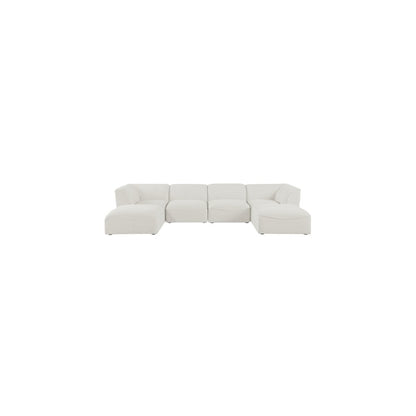Miramar Cream Durable Linen Textured Modular Sectional