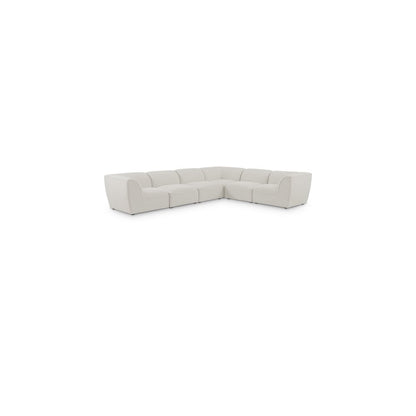 Miramar Cream Durable Linen Textured Modular Sectional