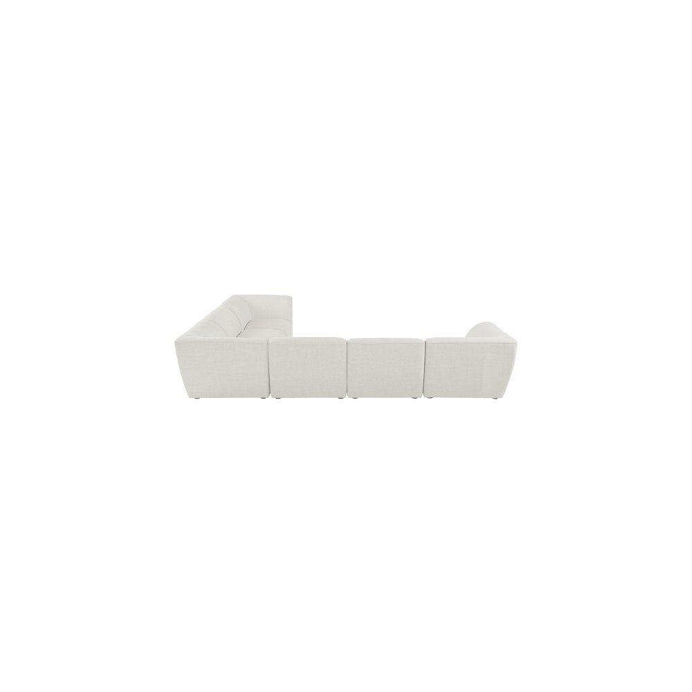 Miramar Cream Durable Linen Textured Modular Sectional
