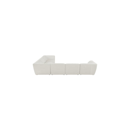Miramar Cream Durable Linen Textured Modular Sectional
