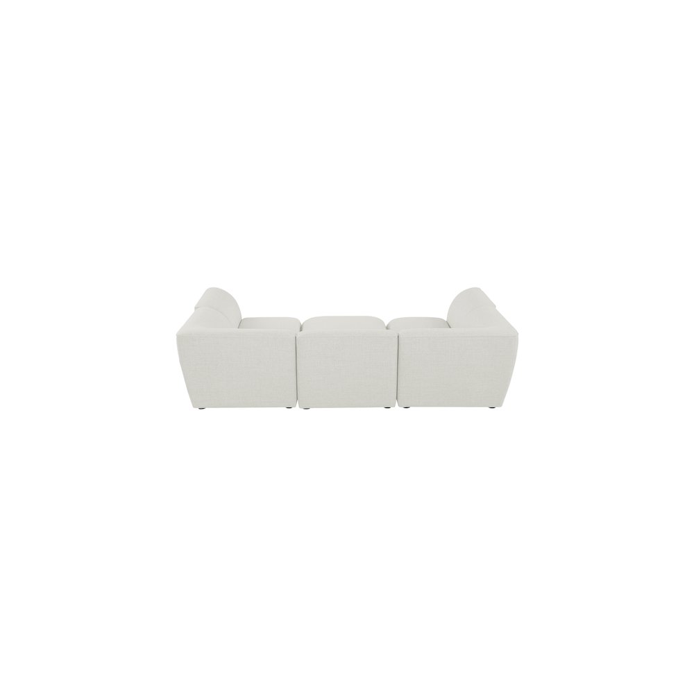 Miramar Cream Durable Linen Textured Modular Sectional