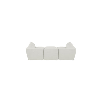 Miramar Cream Durable Linen Textured Modular Sectional