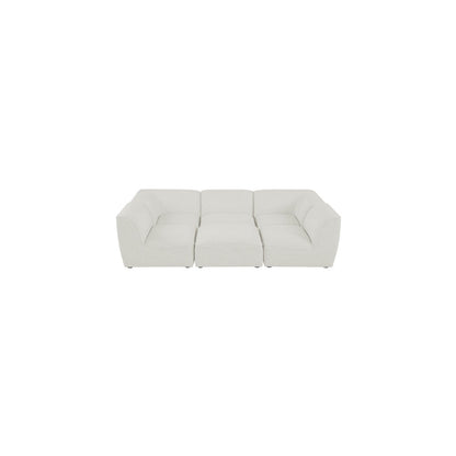 Miramar Cream Durable Linen Textured Modular Sectional