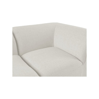 Miramar Cream Durable Linen Textured Modular Sectional