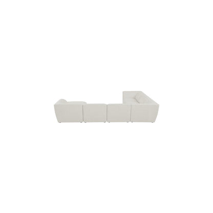 Miramar Cream Durable Linen Textured Modular Sectional