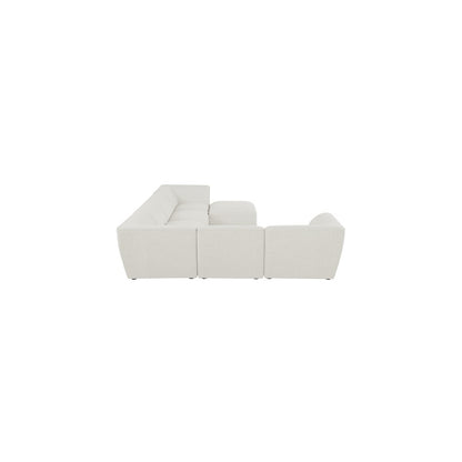 Miramar Cream Durable Linen Textured Modular Sectional