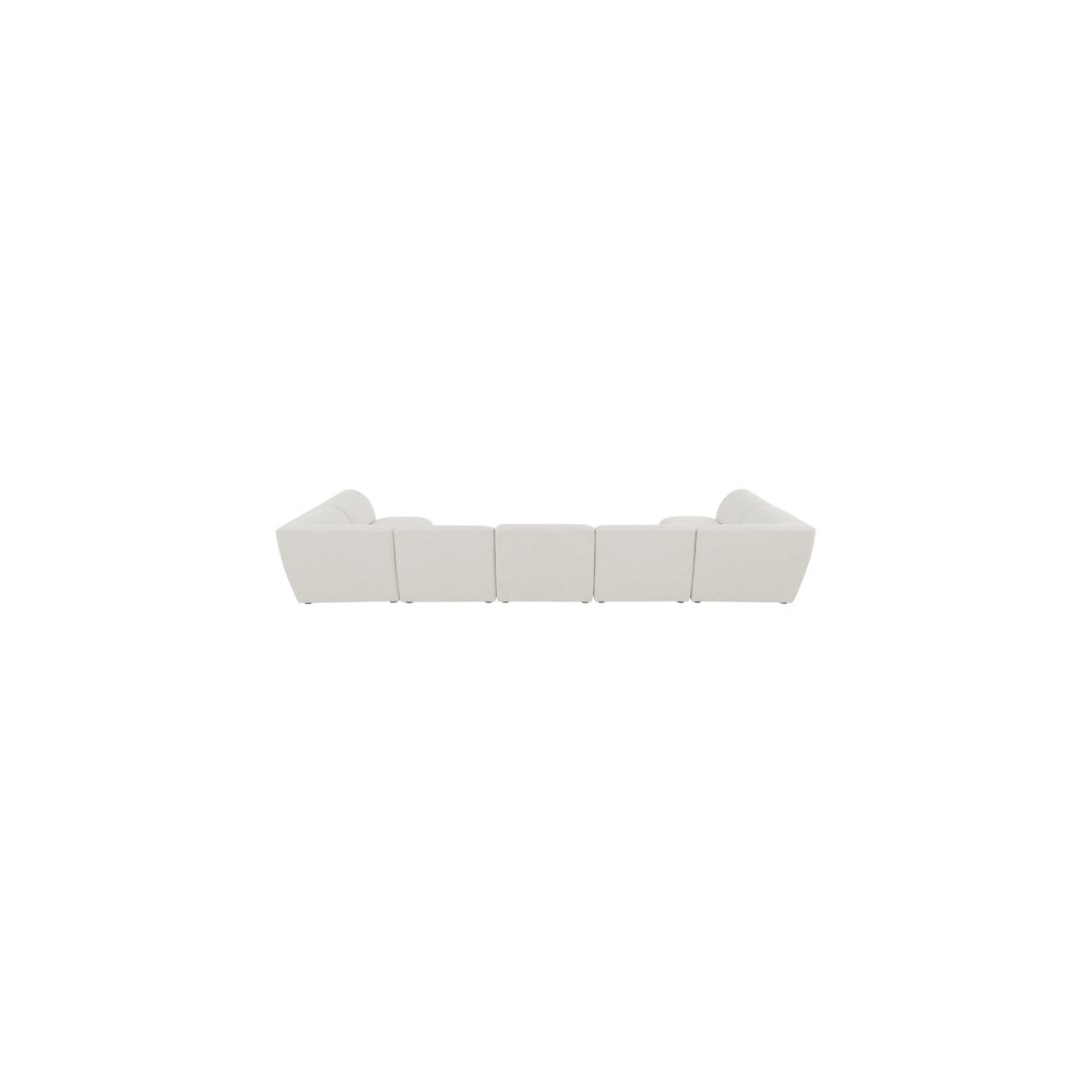 Miramar Cream Durable Linen Textured Modular Sectional