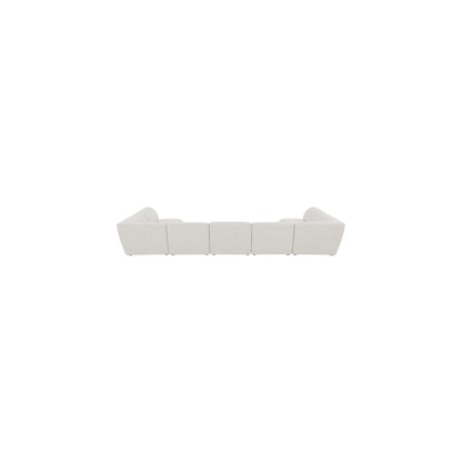 Miramar Cream Durable Linen Textured Modular Sectional