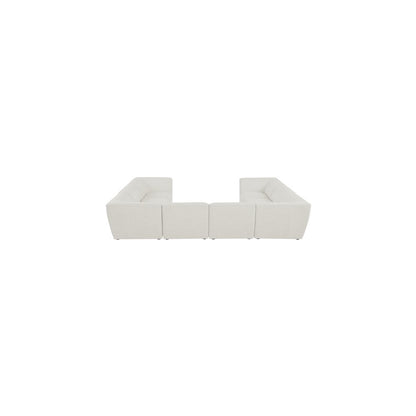 Miramar Cream Durable Linen Textured Modular Sectional