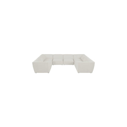 Miramar Cream Durable Linen Textured Modular Sectional