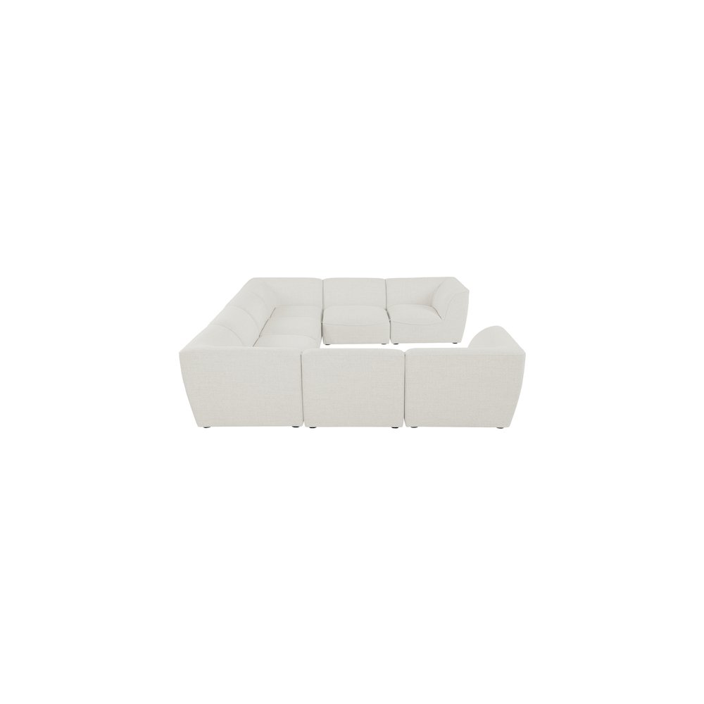 Miramar Cream Durable Linen Textured Modular Sectional
