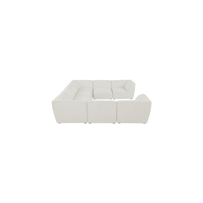 Miramar Cream Durable Linen Textured Modular Sectional