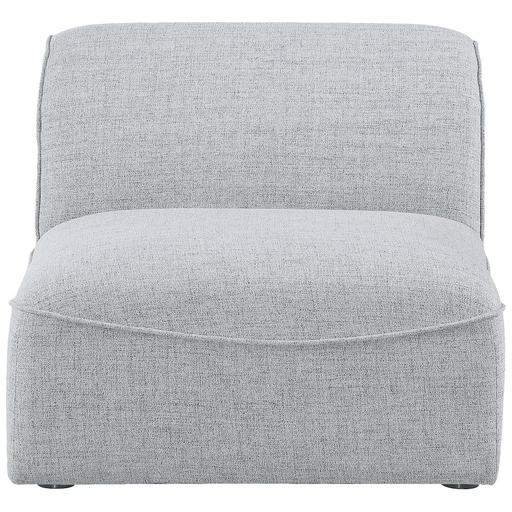 Miramar Grey Durable Linen Textured Armless