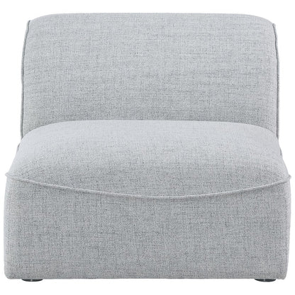 Miramar Grey Durable Linen Textured Armless