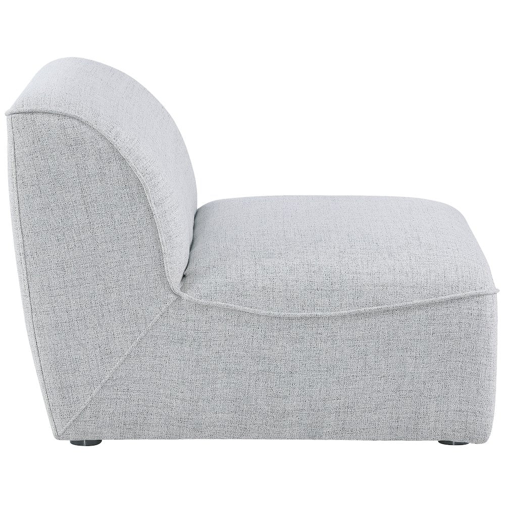 Miramar Grey Durable Linen Textured Armless