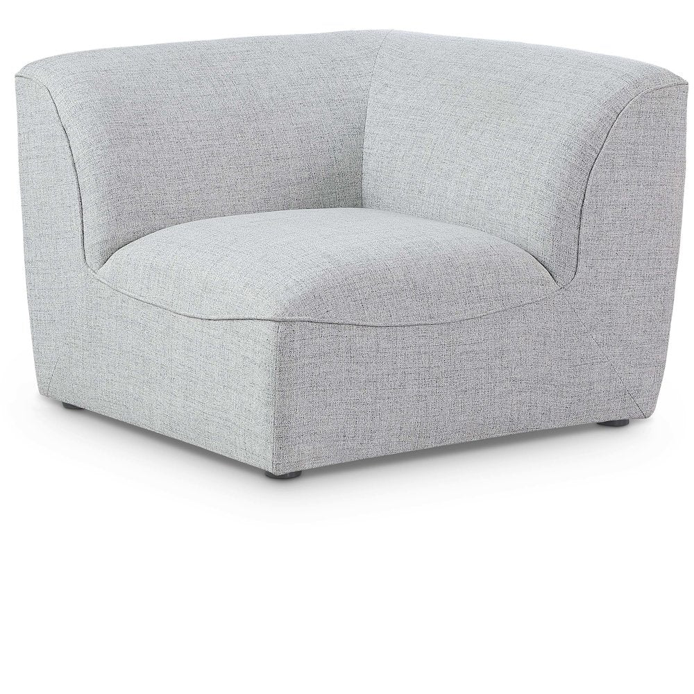 Miramar Grey Durable Linen Textured Corner