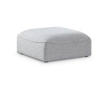 Miramar Grey Durable Linen Textured Ottoman