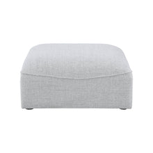 Miramar Grey Durable Linen Textured Ottoman