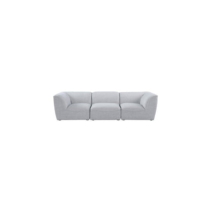 Miramar Grey Durable Linen Textured Modular Sofa
