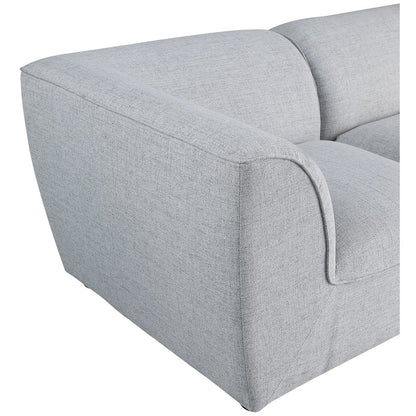 Miramar Grey Durable Linen Textured Modular Sofa
