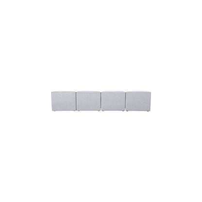 Miramar Grey Durable Linen Textured Modular Sofa
