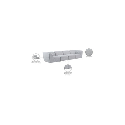 Miramar Grey Durable Linen Textured Modular Sofa