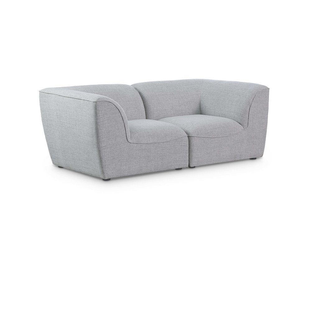 Miramar Grey Durable Linen Textured Modular Sofa