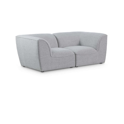 Miramar Grey Durable Linen Textured Modular Sofa