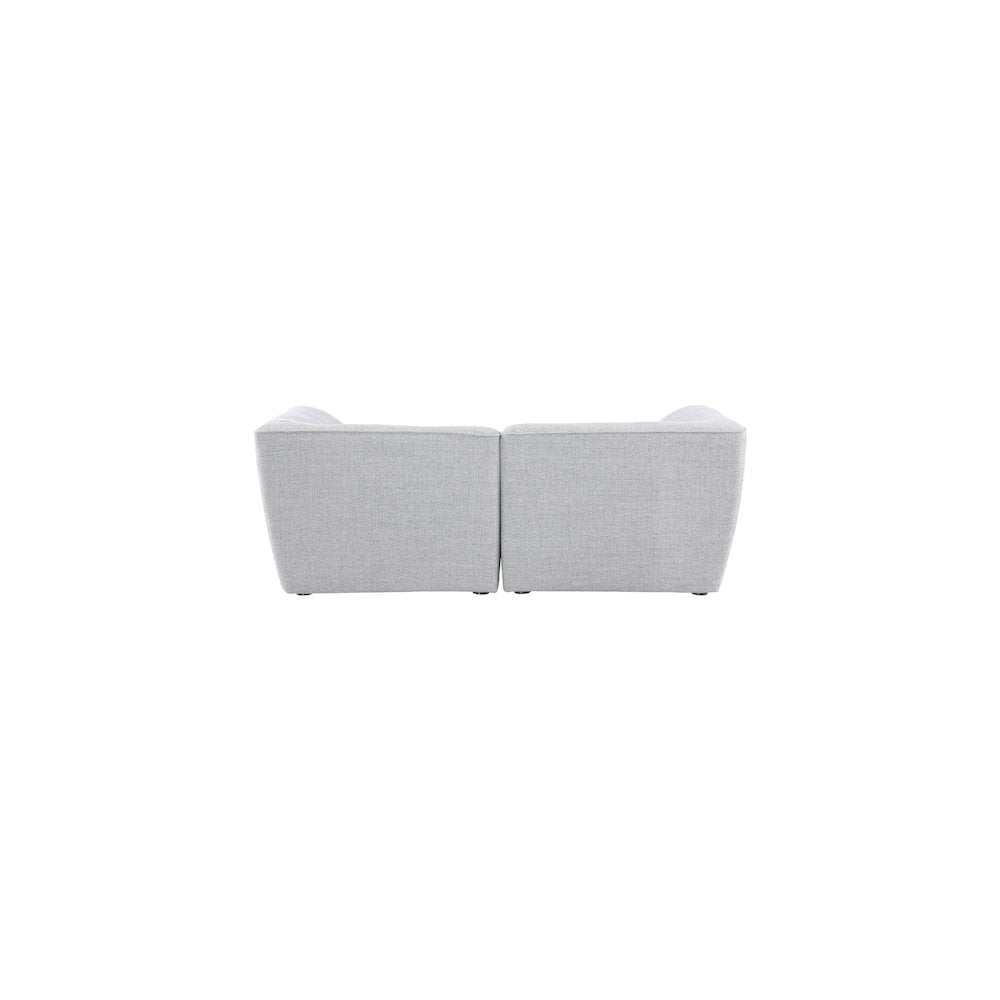 Miramar Grey Durable Linen Textured Modular Sofa