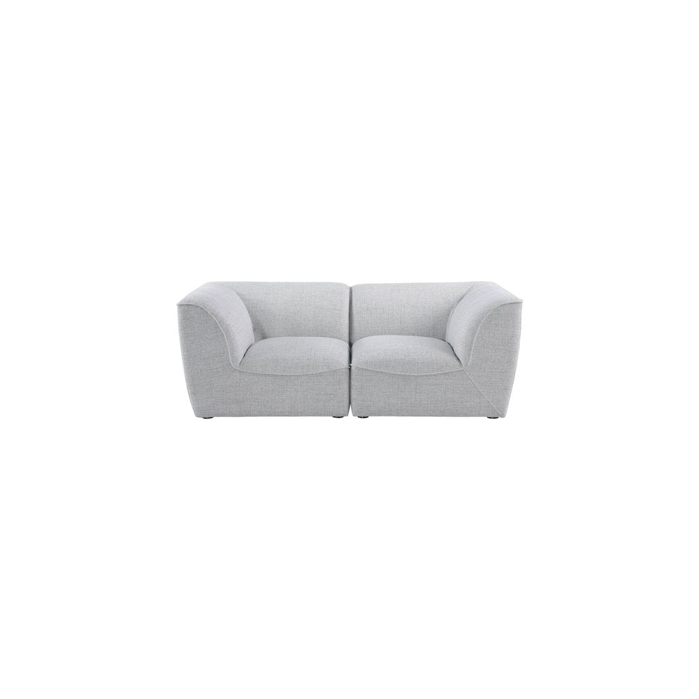 Miramar Grey Durable Linen Textured Modular Sofa