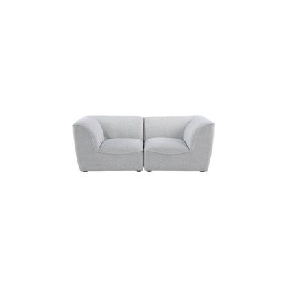 Miramar Grey Durable Linen Textured Modular Sofa