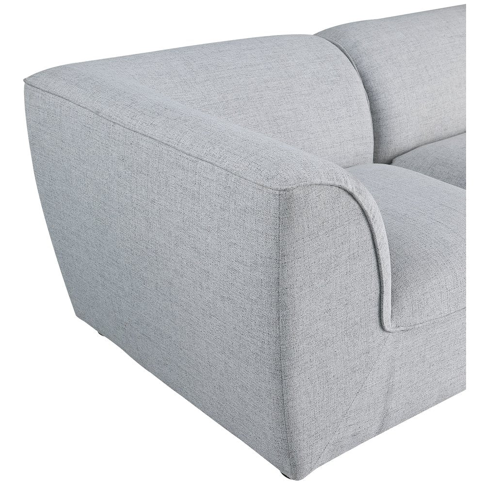 Miramar Grey Durable Linen Textured Modular Sofa
