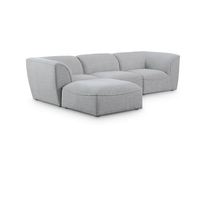 Miramar Grey Durable Linen Textured Modular Sectional